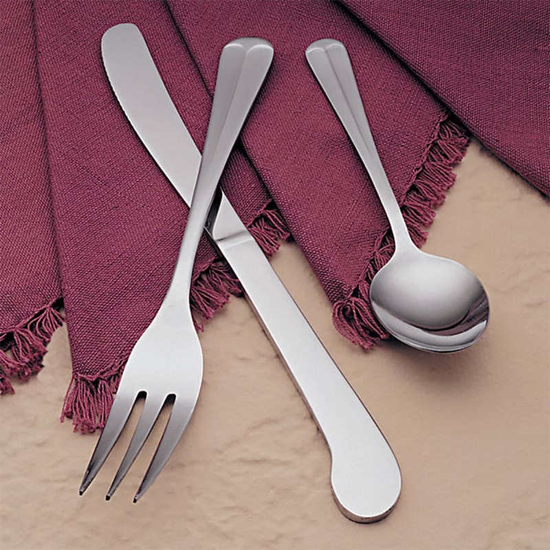 World Tableware Brandware 132 0304 Freedom 7 1/2″ 18/0 Stainless Steel Medium Weight 4 Tine Dinner Fork – 12/Pack