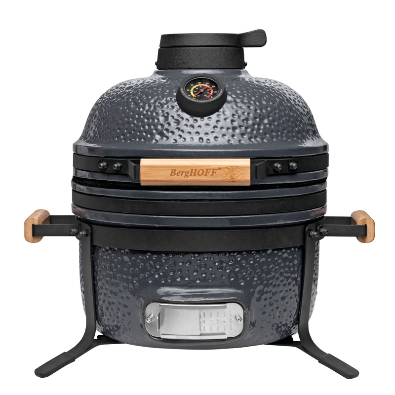 BergHOFF 16″ Ceramic Barbecue Charcoal Grill, Gray