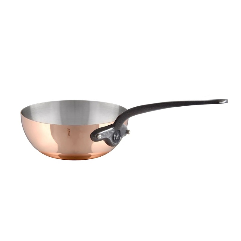 Mauviel M’150 Ci Curved Splayed Saute Pan, 10.2 Inch