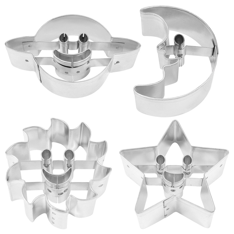 R&M International Astro Space 4 Piece Cookie Cutter Set