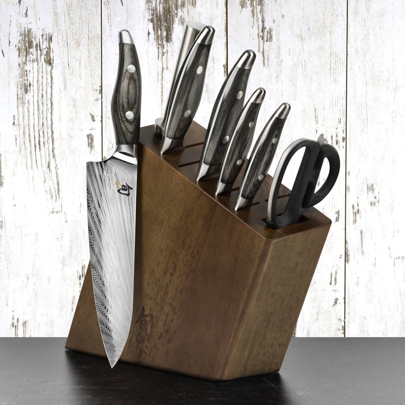 Shun Nagare 8 Piece Slim Knife Block Set