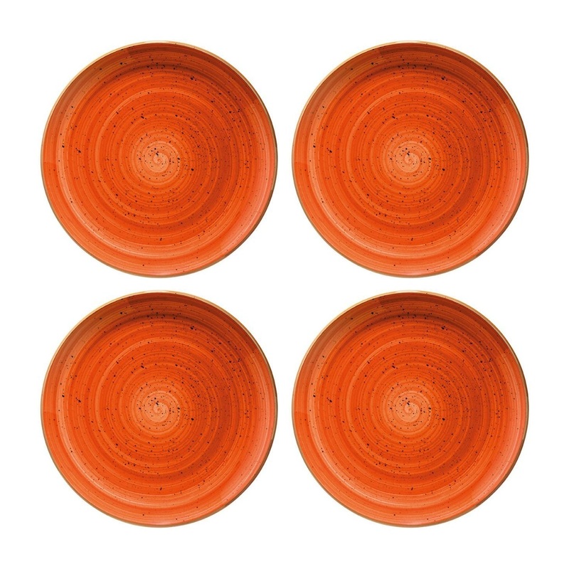 Terracota dia.8″ h:1.5″ 17 oz. Round Terracotta Porcelain Bowl (Set of 4)