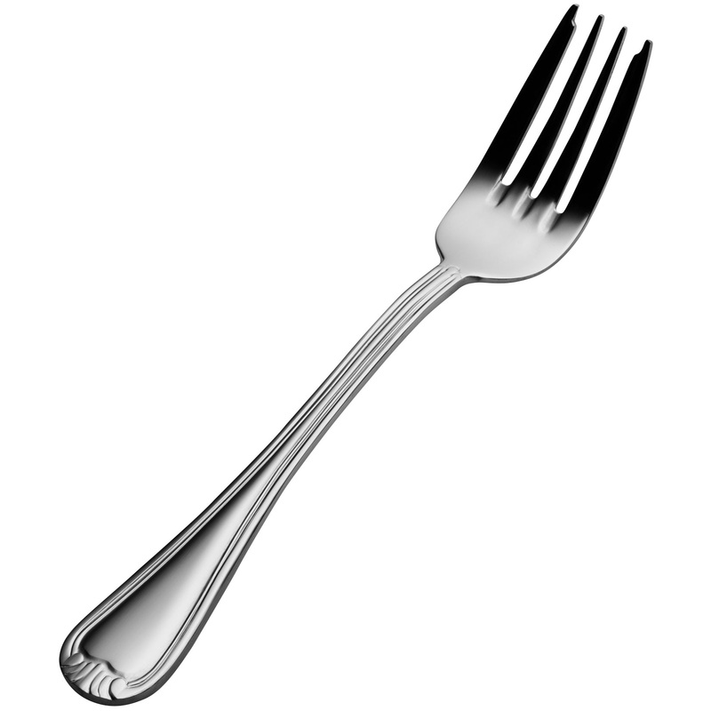 Bon Chef S907 Renoir 7 1/4″ 18/10 Extra Heavy Weight Stainless Steel Salad/Dessert Fork – 12/Pack