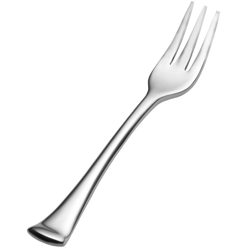 Bon Chef SBS3208 Aspen 4 7/8″ 18/0 Stainless Steel Oyster / Cocktail Fork – 12/Pack
