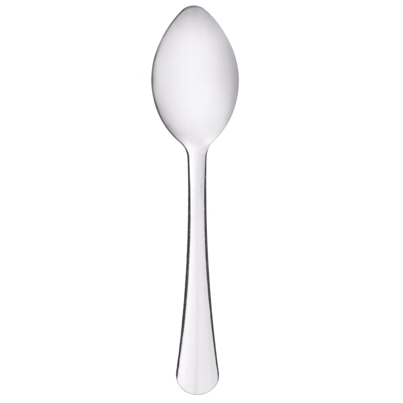 Choice Windsor 4 11/16″ 18/0 Stainless Steel Demitasse Spoon – 12/Pack