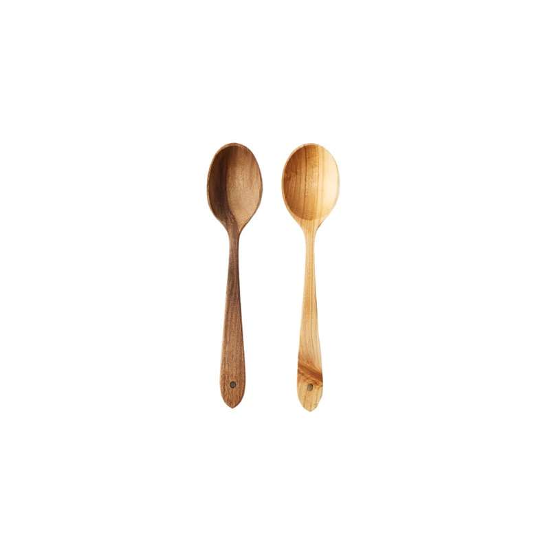 Fruitwood Large Serving Spoon, Set/2