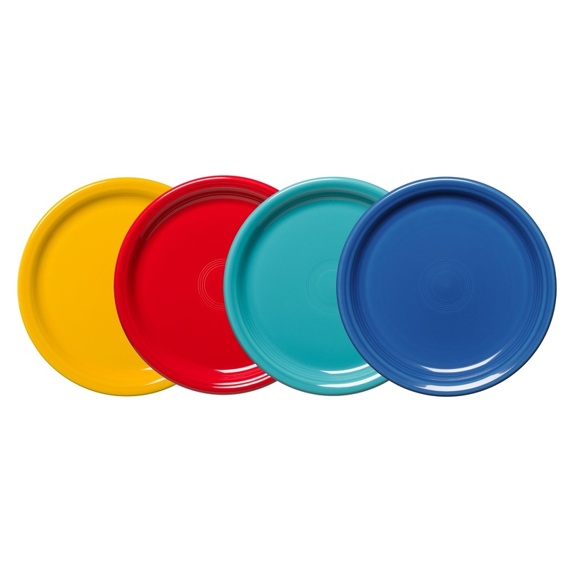 Vibrant Bistro Coupe 9 Inch Luncheon Plate, Set of 4
