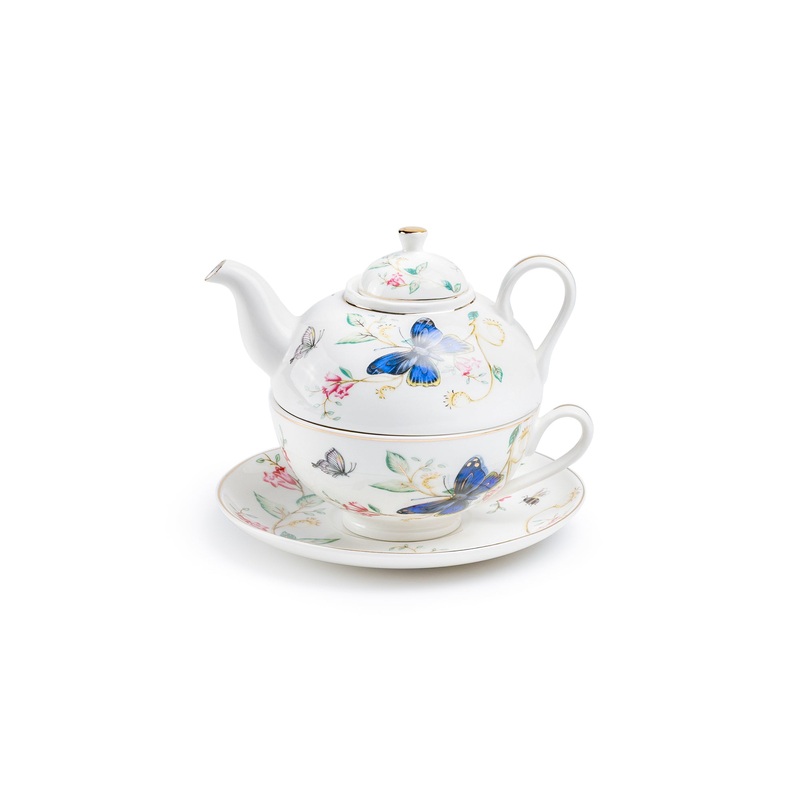 Butterfly Meadow Fine Porcelain Tea For One Set