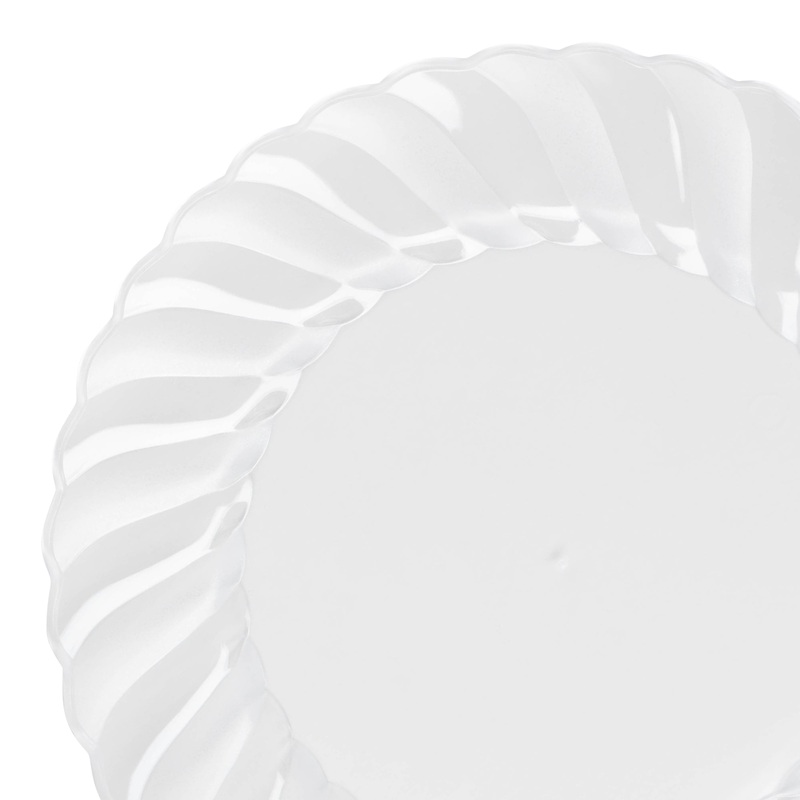 Clear Flair Plastic Buffet Plates (9″)
