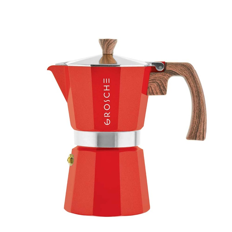 Grosche Milano Espresso Maker Red – 6 Cup