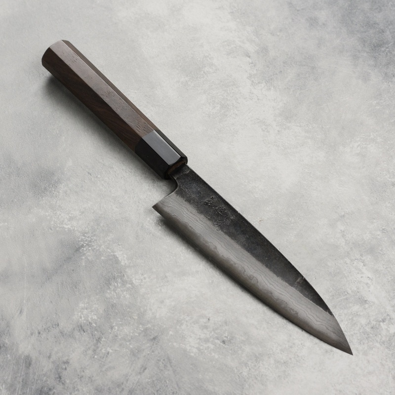 Hatsukokoro Kumokage Aogami Kurouchi Damascus 5.9″ Petty