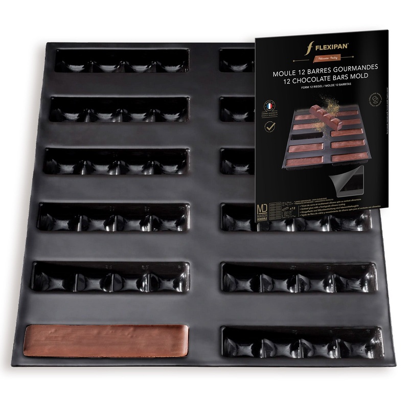 Silpat Flexipan 12 Chocolate Granola Bars Premium Silicone Baking Pan
