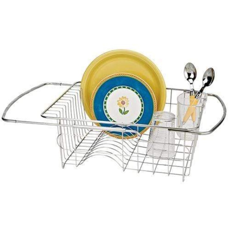 Stainless Steel Adjustable Over-the-Sink Dish Drainer