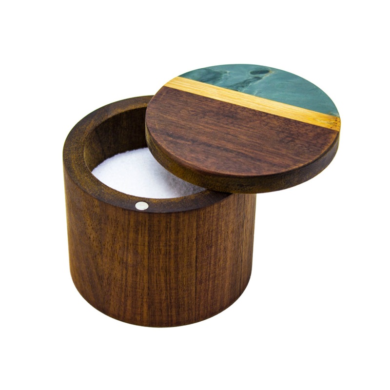 Totally Bamboo Slate & Acacia Salt Box