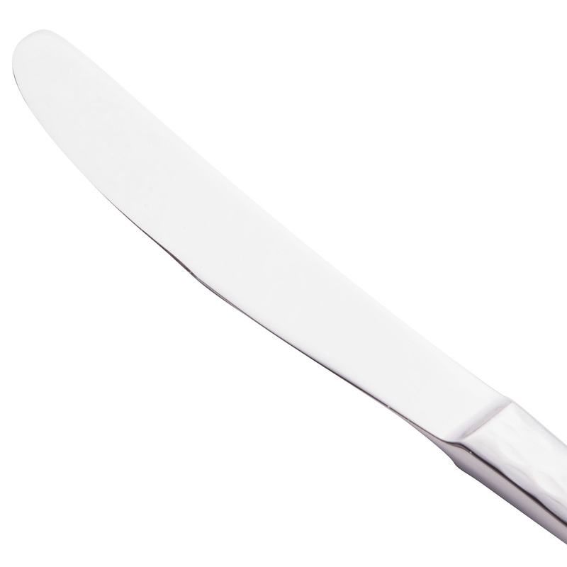 World Tableware 794 5262 Aspire 8 5/8″ 18/0 Stainless Steel Medium Weight Solid Handle Entree Knife with Fluted Blade – 12/Pack