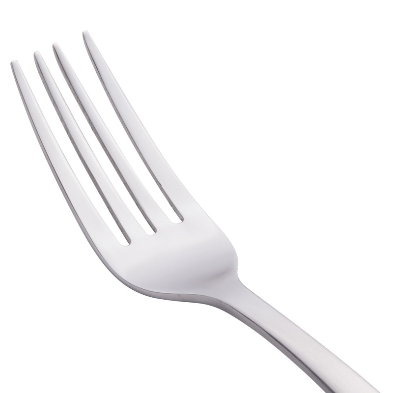 World Tableware 962 030 Oceanside 7 1/8″ 18/0 Stainless Steel Heavy Weight Utility / Dessert Fork – 12/Pack