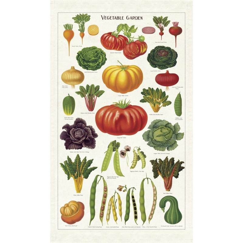 Cavallini & Co. Tea Towel – Vegetable Garden