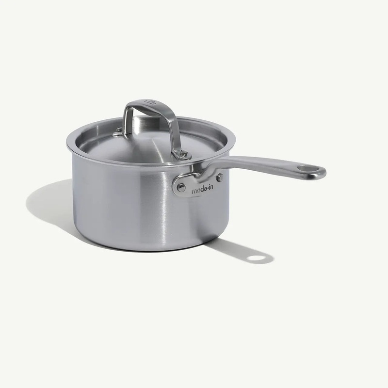 Stainless Clad Saucepan with Lid – 2 Qt