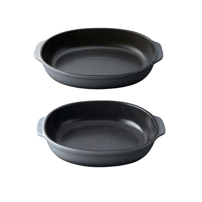 BergHOFF GEM Stoneware 2Pc Oval Baking Dish Set, Small and Large