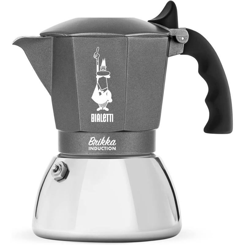 Bialetti Brikka Induction Stovetop Espresso Maker 4 Cups – Anthracite