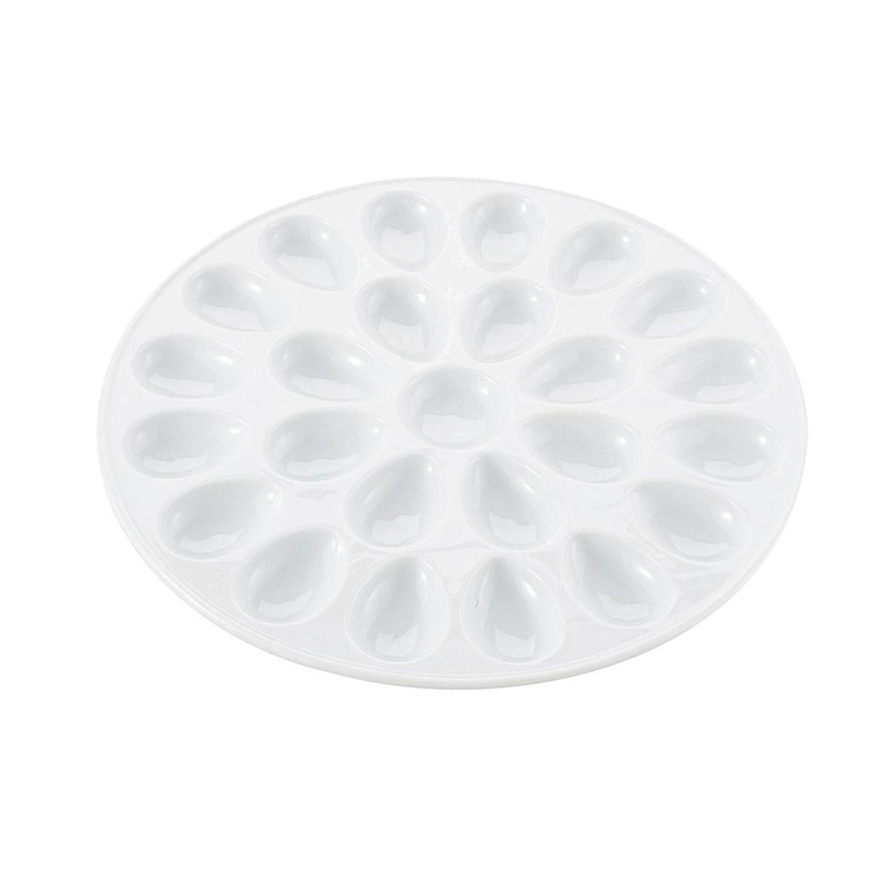 Egg Platter White 13 inch