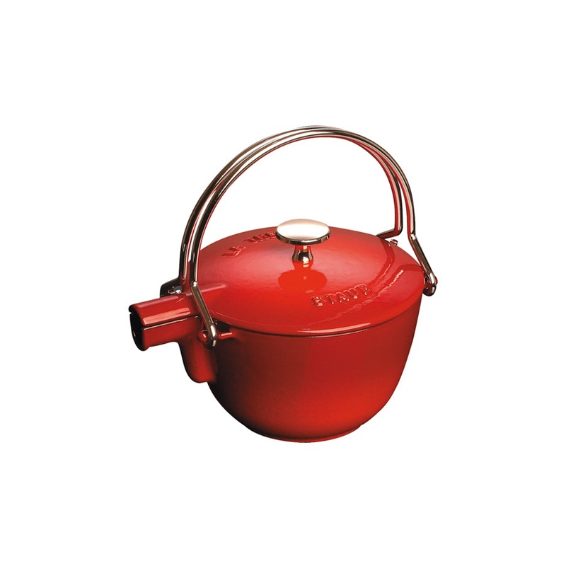 Staub Round Teapot/Kettle – 1 Qt. – Cherry