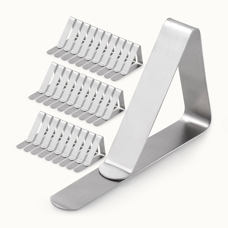 Tablecloth Clips – 30 Pack Durable Stainless Steel Table Cloth Clips & Cover Clamps