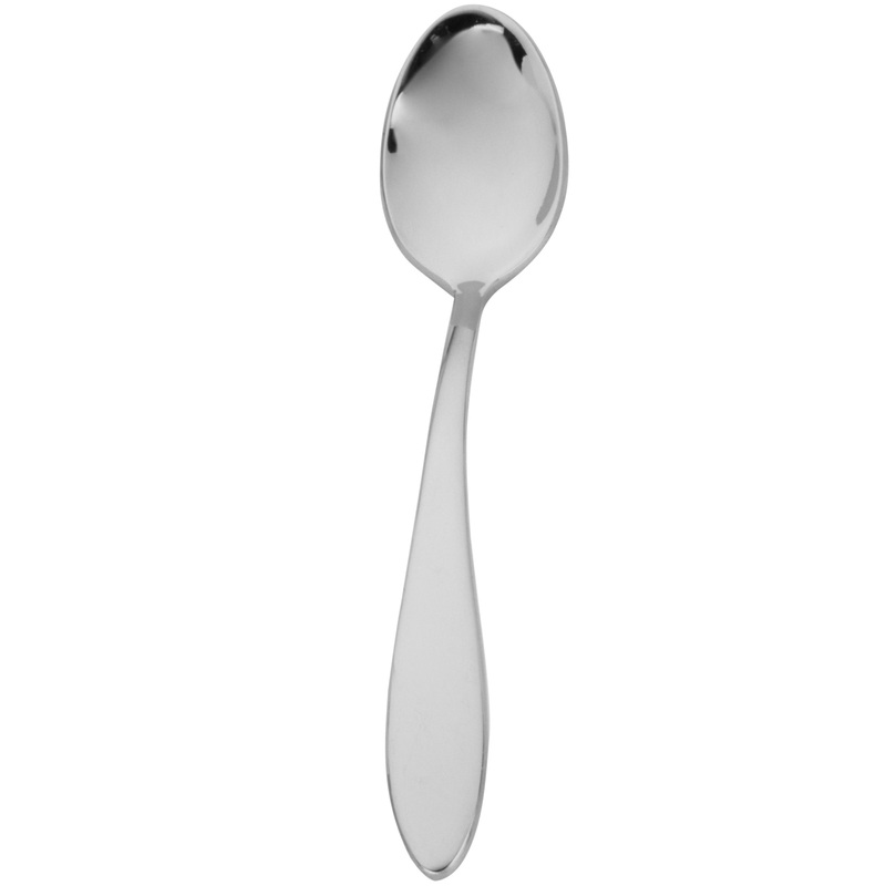 Walco 0129 Idol 5 1/4″ 18/10 Stainless Steel Extra Heavy Weight Demitasse Spoon – 12/Pack
