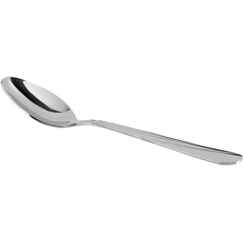 World Tableware Brandware 165 001 Cascade 6 1/8″ 18/0 Stainless Steel Heavy Weight Teaspoon – 12/Pack