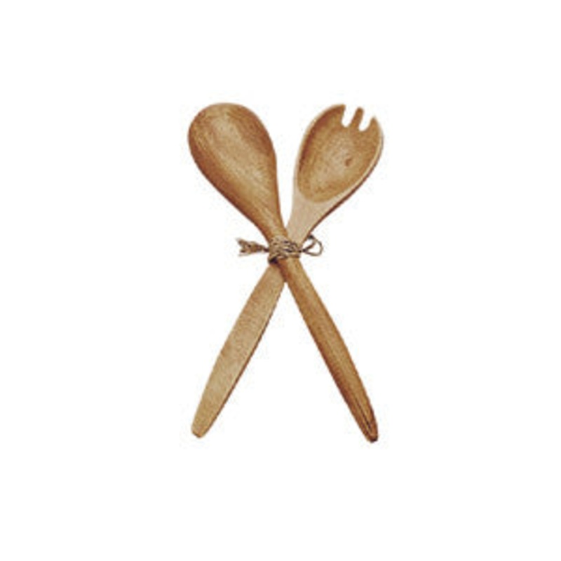 Acacia Wood 12″ Fork & Spoon Serving Set