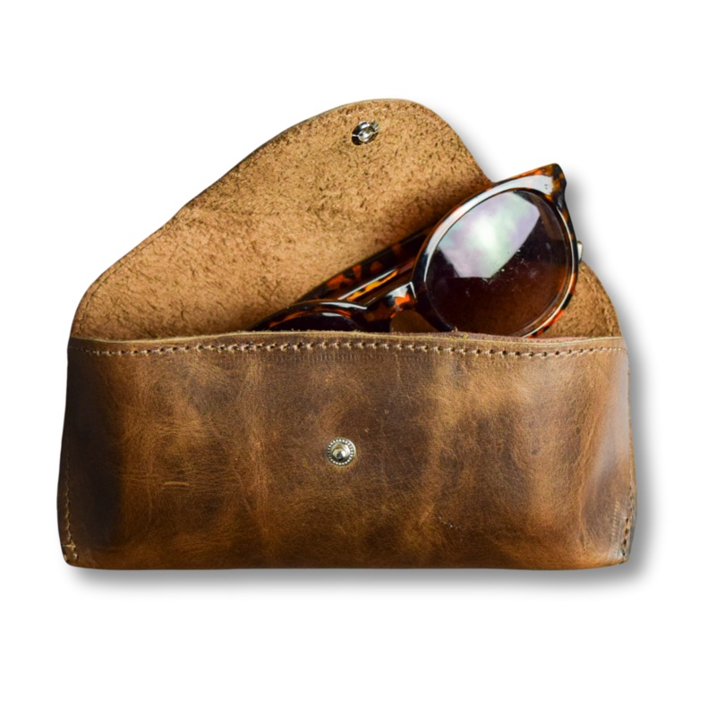 Genuine Leather Soft Glasses Case by World Orphans