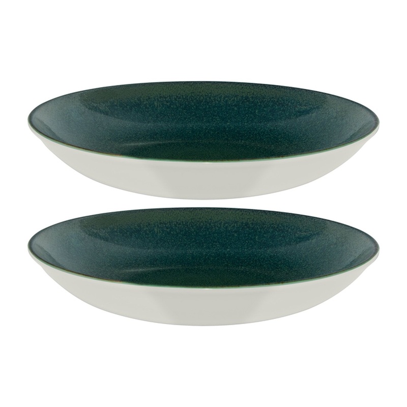Mar dia.11″ h:2.5″ 57 oz. Round Blue Porcelain Bowl (Set of 2)