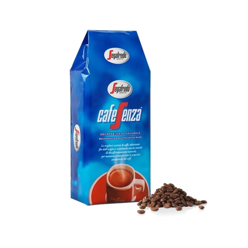 Segafredo Cafe Senza Decaf Espresso (1kg Bag of Whole Bean Coffee)