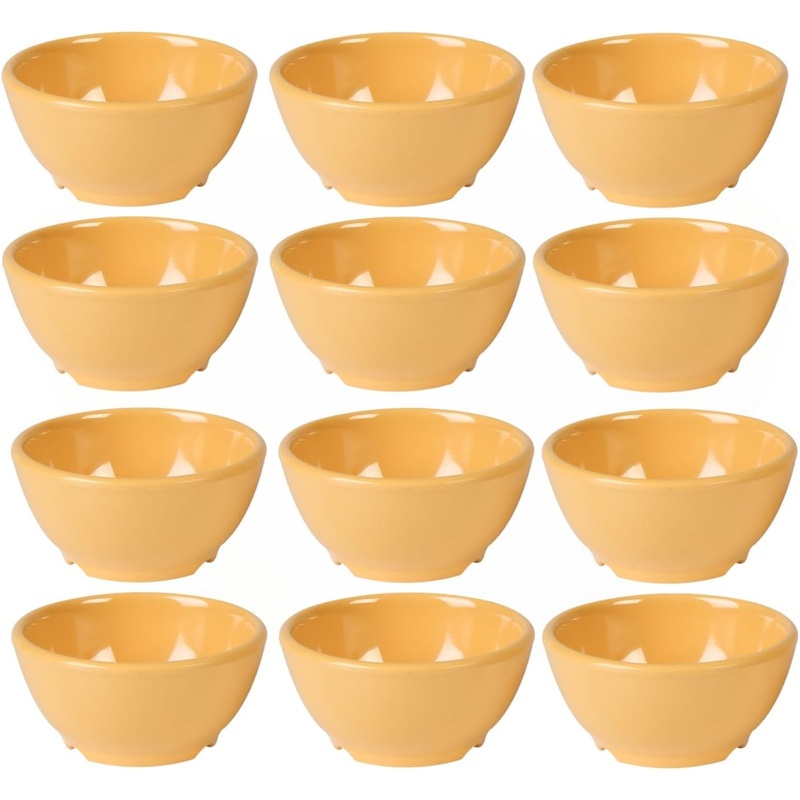 10 oz Soup Bowl Melamine Set of 12- Break-Resistant Dishwasher Safe Reusable Bowls Serving Soup Bowl Broth Cups Soup Bowls Ice Cream Dipping Sauce