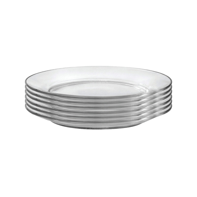 Duralex Lys Clear 7.5 Inch Desert Plate, Set Of 6
