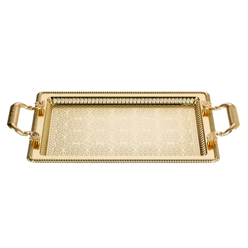 Embossed Design Service Tray, Ottoman Pattern, 20.5×12.6 in