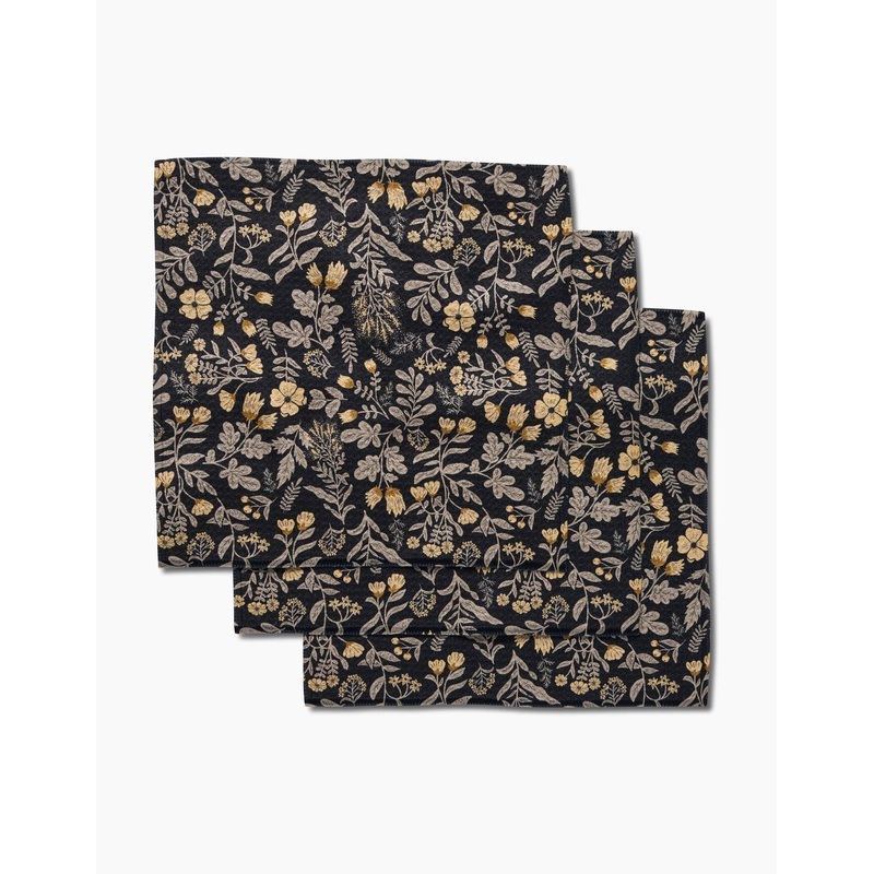 Geometry Woodland Wildflowers Dishcloth Set