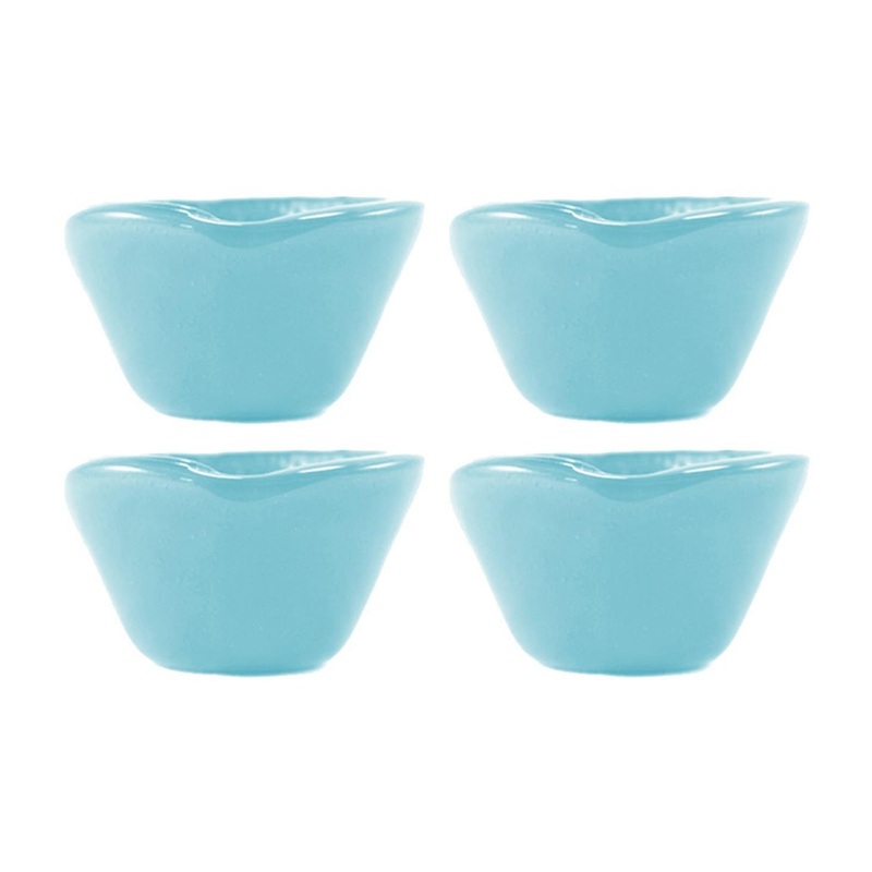 Glass Dinnerware dia.3.25″ h:2″ 4 oz. Round Blue Glass Ramekin (Set of 4)