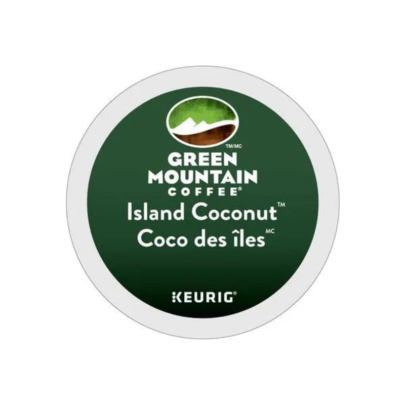 Green Mountain Island Coconut K-Cup Recyclable Pods (Case of 96) – Best Before Oct 30, 2023