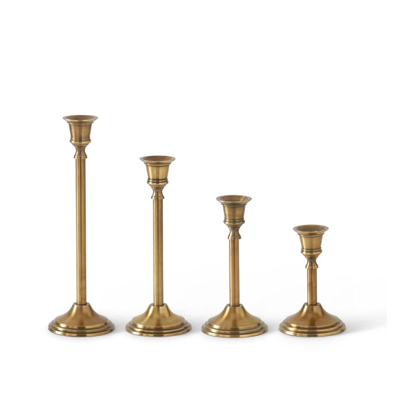 Slender Brass Metal Taper Candleholder