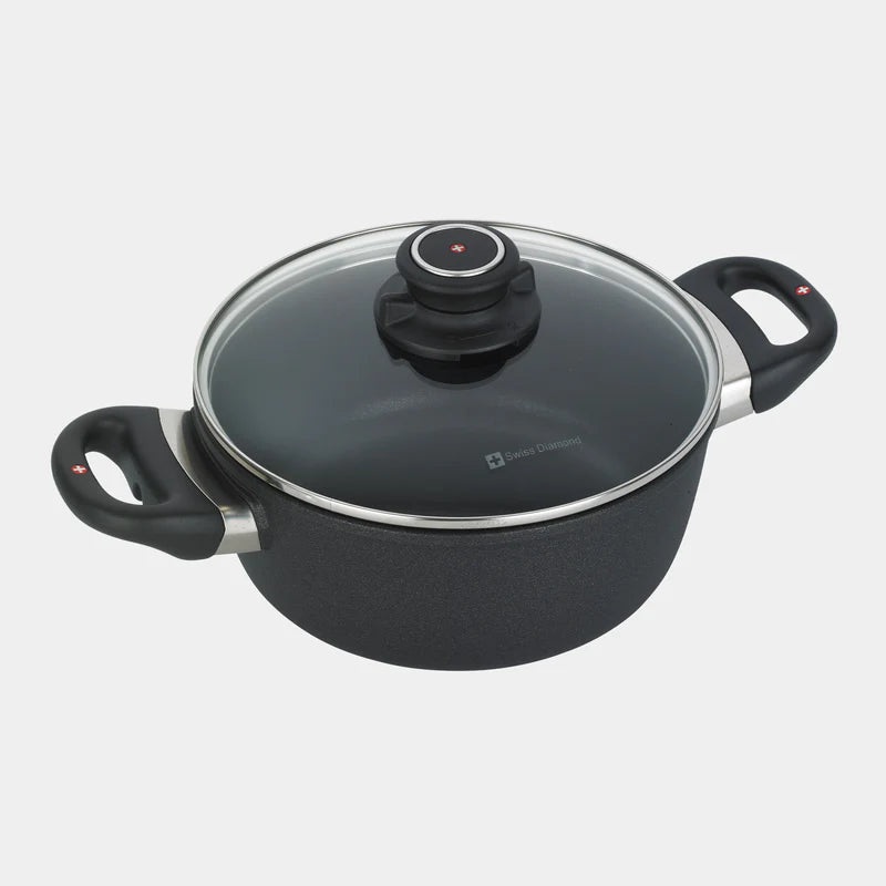 Swiss Diamond – XD Nonstick Casserole with Glass Lid – INDUCTION