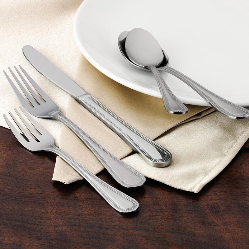 Walco 4507 Accolade 7 1/4″ 18/0 Stainless Steel Heavy Weight Dessert Spoon – 12/Pack