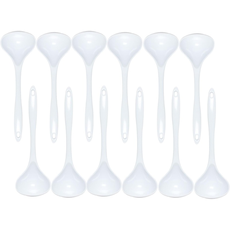 12 Kitchen Utensil White Color Melamine Set of 12 – Cookware Kitchen Gadgets Utensil Dishwasher Safe Great for Cooking Serving