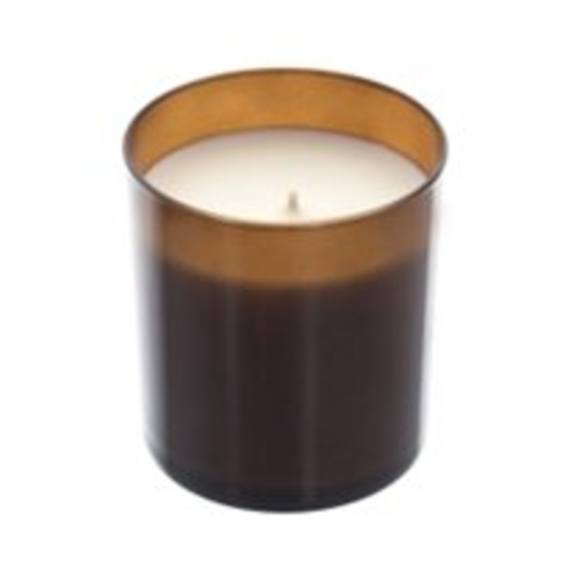 Amber Tumbler Jar With Black Metal Lid