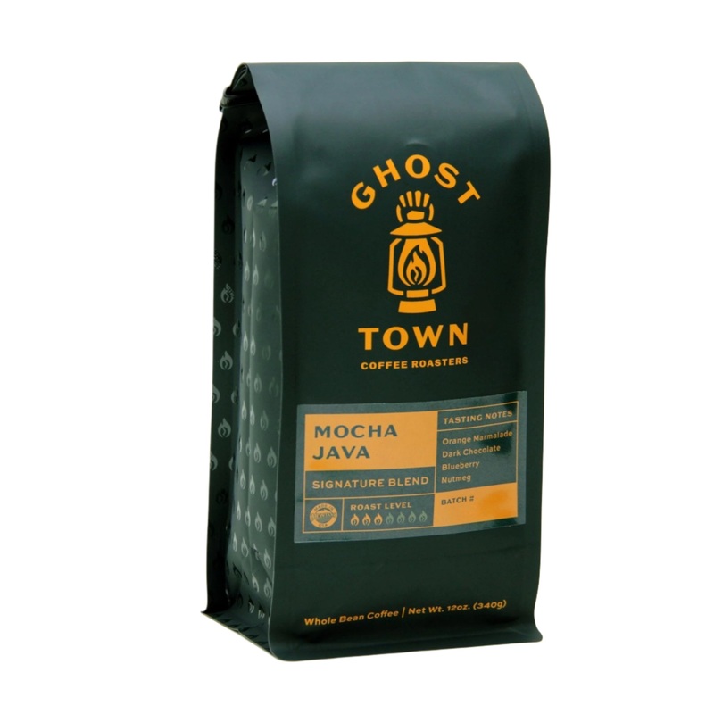 Ghost Town Mocha Java Whole Bean Coffee – 12 oz