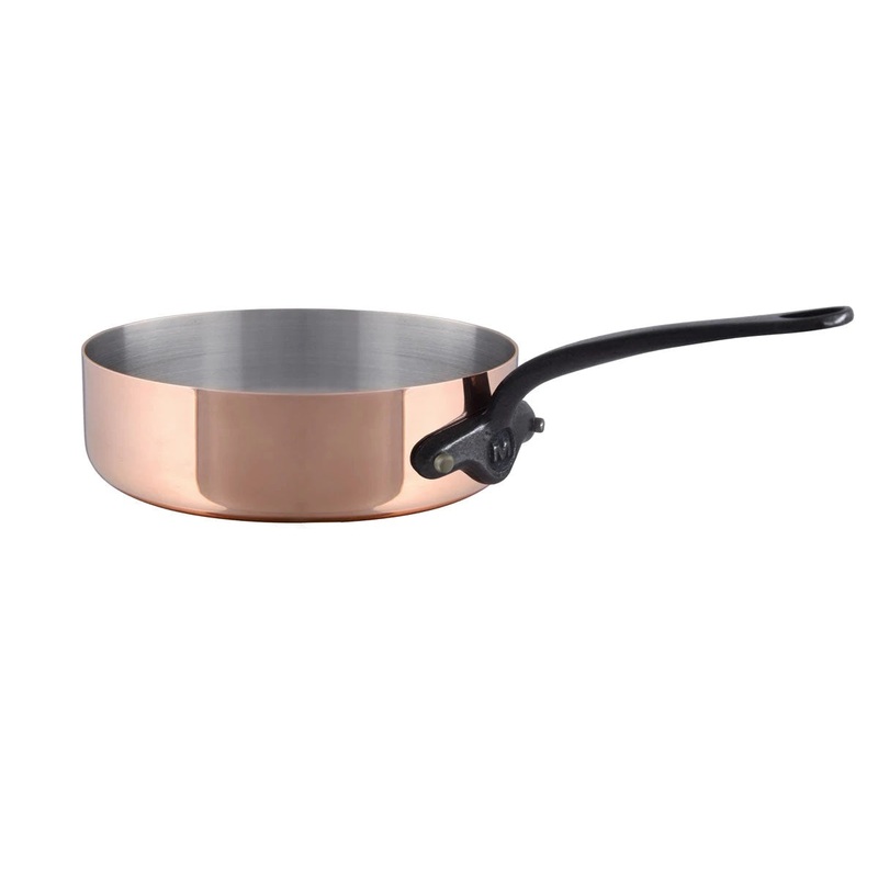 Mauviel M’150 Ci Saute Pan with Cast Iron Handle, 10.2 Inch