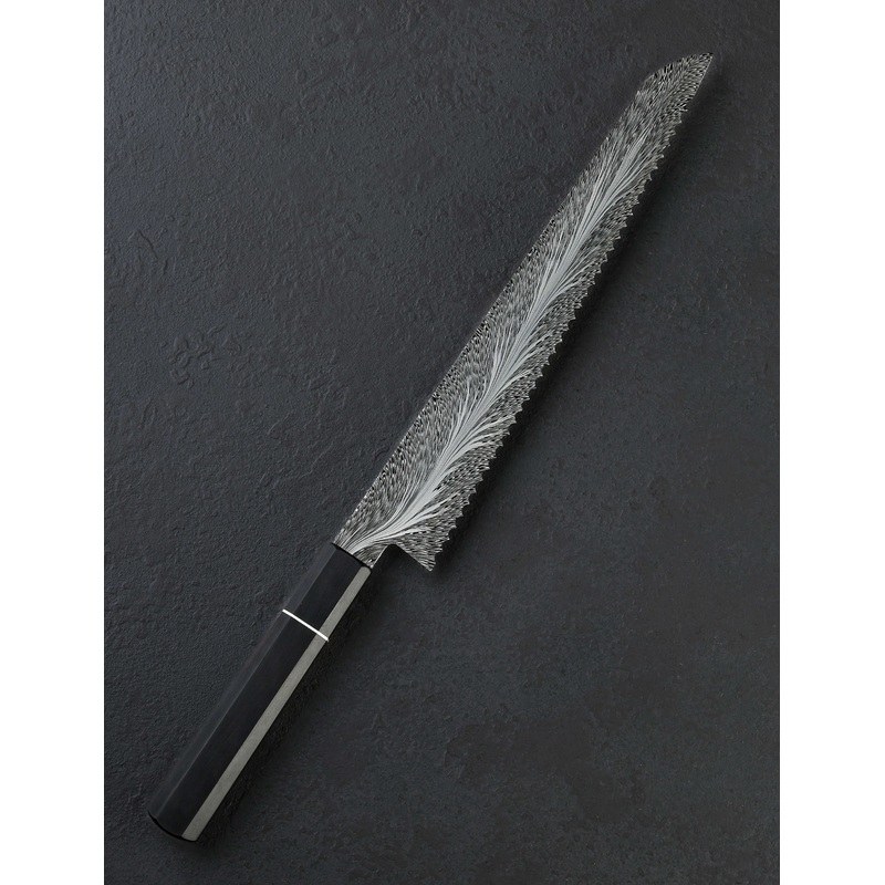 Bog Oak Feather Bread Knife 267mm