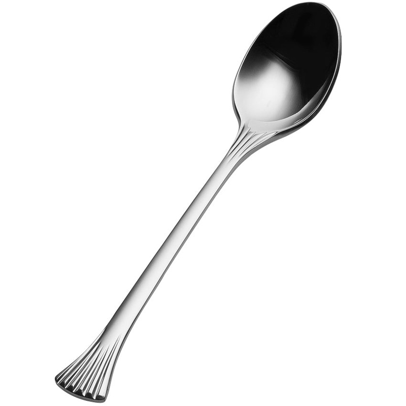 Bon Chef S2816 Mimosa 4 13/16″ 18/10 Stainless Steel Extra Heavy Weight Demitasse Spoon – 12/Pack