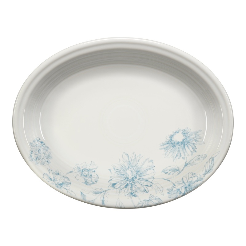 Botanical Floral 11 5/8 Inch Medium Oval Serving Platter