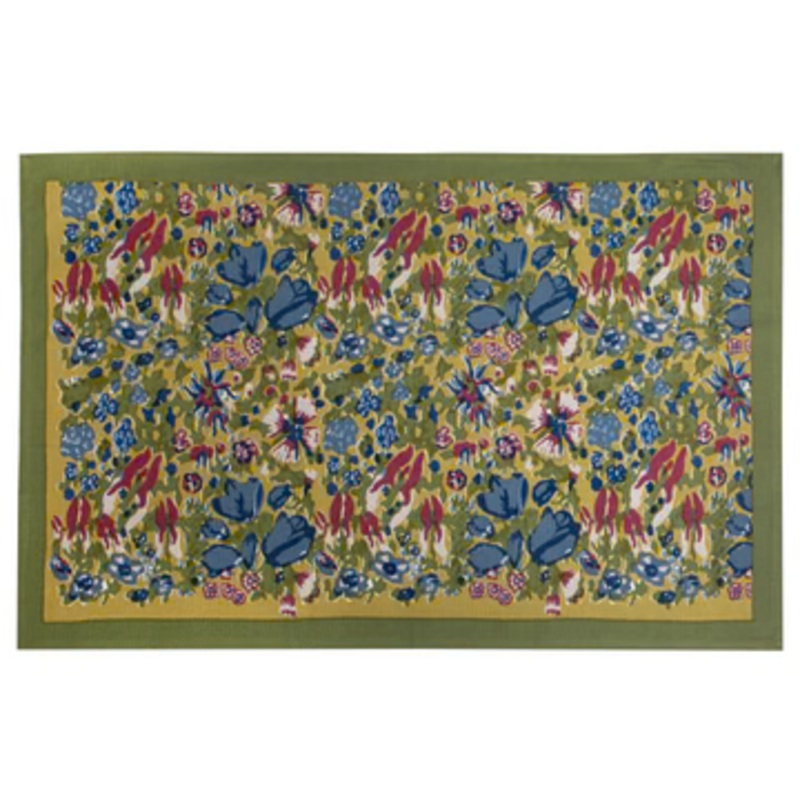 Couleur Nature Jardin Tea Towel Blue & Vert